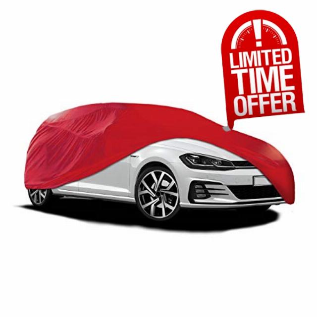 Xtremeauto™ Universal Breathable Indoor Garage Showroom Super Soft Dust Proof Car Cover (Red
