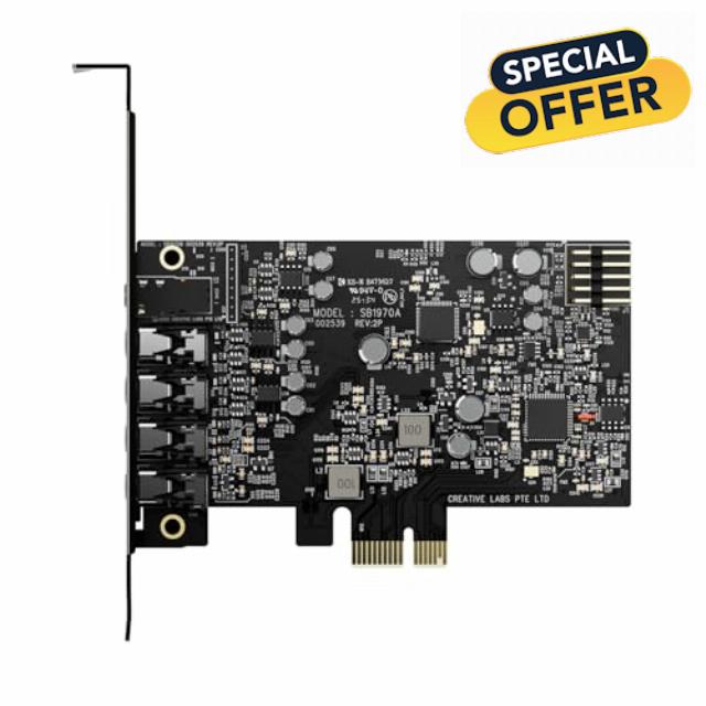 CREATIVE Sound Blaster Audigy Fx Pro Hi-res PCI-e Sound Card with 7.1 Discrete and Virtual Surround