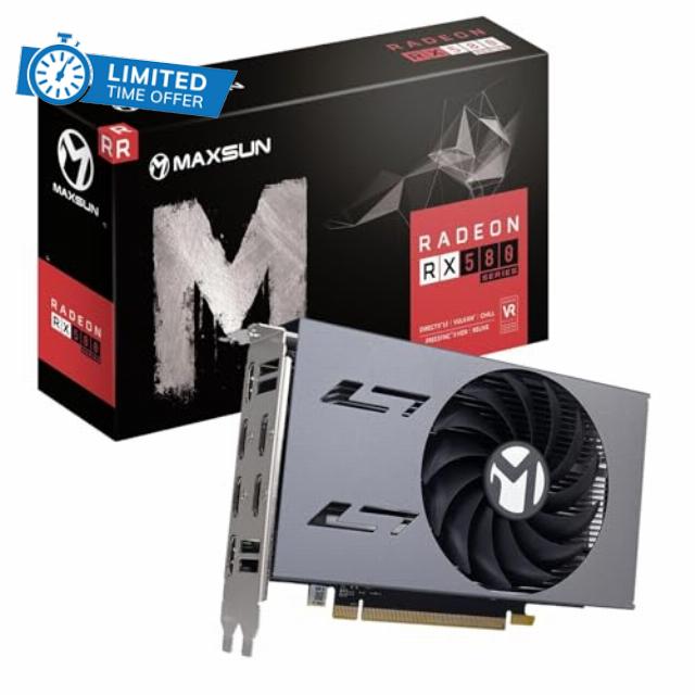 maxsun AMD Radeon RX 580 8GB 2048SP GDDR5 Computer Video Graphics Card GPU for PC Gaming