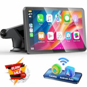 Wireless Car Stereo for Apple Carplay with Rear Camera