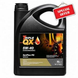 Triple QX SynPlus PD 5W-40 Fully Synthetic Engine Oil 5L Car Motor Oil ACEA C3 API SN CF LL-04 GM Dexos 2 MB 229.51 V.W 505.01