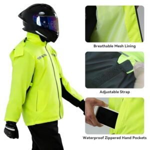 Breathable Lightweight Hooded Reflective Rain Gear