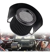 VVORHSBELL Air Intake Filter 3"76mm Universal Cold Air Filter Carbon Fibre Pipe Hose Kit Feed Enc...