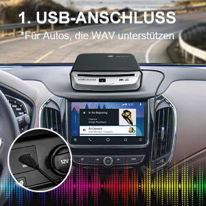 Text reads 'CD kann nicht gelesen werden'. Black external CD drive or reader with crossed-out music note symbol.
