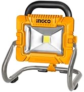 Ingco 20V 5W Lithium-Ion Cordless Torch (Body Only) 270Lm, 90° Rotation Design, LED Torch with Br...