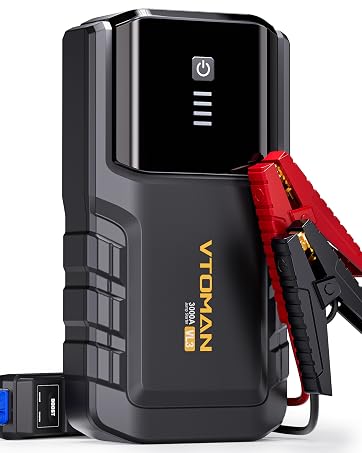 VTOMAN V10 Pro 4500A Jump Starter Power Pack, Car Battery Booster for Up to All Gas or 10L Diesel...
