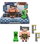 Mattel Minecraft Flippin’ Figs Figures Collection with 2-in-1 Fidget Play, 3.75-in Scale, Large H...