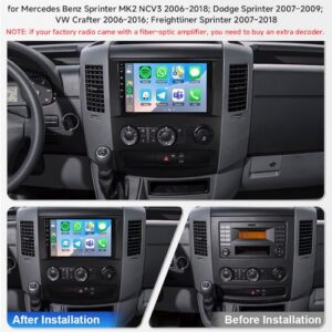 Android 15 Sat Nav Radio for Mercedes Benz Sprinter MK2 NCV3 2006–2018