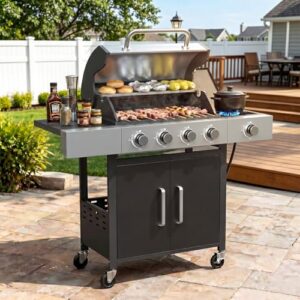4+1 Burner Gas Grill Including Side Burner