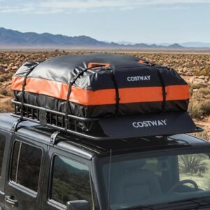 130 x 91 x 17cm Heavy-Duty Cargo Basket with 425L Waterproof Bag
