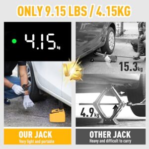 Floor Jack for Tire Change with LED