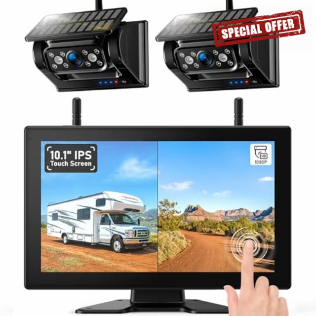 2 Magnetic Solar Wireless Reversing Camera Kit