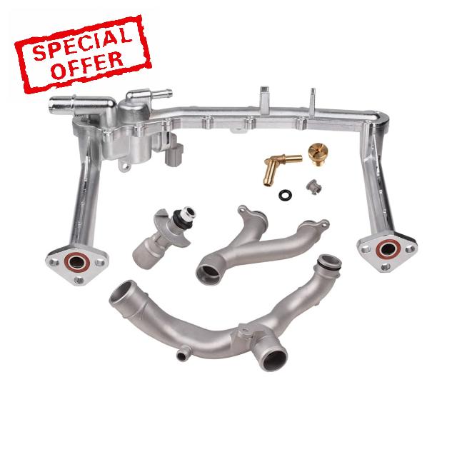 LR092992 LR041788 Upgraded Metal Coolant Water Pipe System Compatible with Land Rover Range Rover Sport LR4 Jaguar XF XJ XE 3.0L V6 Replaces# LR075991 LR087558 LR122710 LR109401