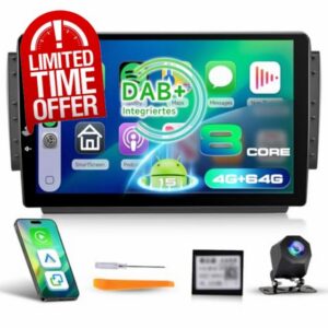 8 Core 4G+64G DAB Car Radio Stereo for Peugeot 208 2008 2013-2017