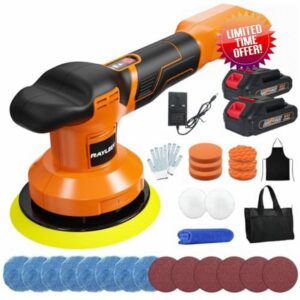 Cordless Car Buffer Polisher with 2*21V 2.0Ah Batteries