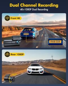 Dual Car Camera Dash Cam with Parking Monitor