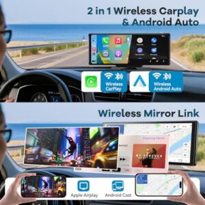 Android Auto Screen IPS Touchscreen/Mirror Link/Loop Recordin g/G-Sensor/Navigation / 64G SD