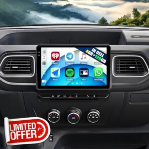 CAMECHO 4G+128G Android Car Stereo for Renault Master 2019-2022 with Wireless Carplay Android Auto