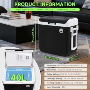 Dual 12V DC & 240V AC Power Mini Camping Cool Box for RV Truck Campervan Boat Outdoor Picnic