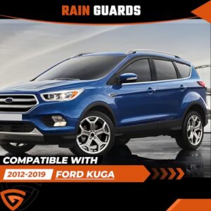 Rain Guards Window Visor Left & Right Compatible with Ford Kuga 2012-2019 (6 pieces) Rain Shield Shade Replacement Tape-on Viso