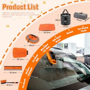 Car Cleaning Brush Kit with Soft Bristle Brush