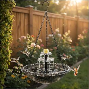 Outdoor Solar Powered Water Feature with Pump for Garden Patio Backyard