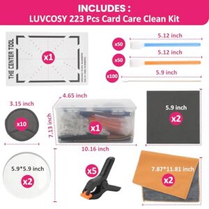 Card Cleaning & Flattening with Card Grading Centering Tool for TCG Collectors to Repair and Grade Card