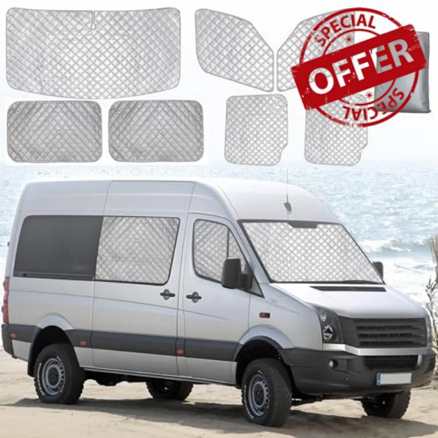 Internal Thermal Windscreen Covers for Mercedes Sprinter LWB 2006-2019