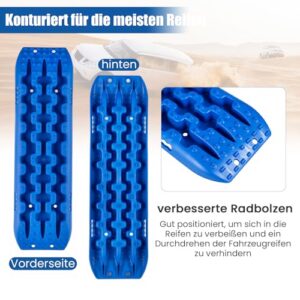 Heavy Duty Traction Tire ladder Mat for Car AUV Trucks (Blue