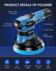 Random Orbital Polisher for Auto Detailing/Polishing/Waxing