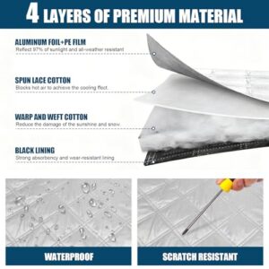 Aluminium Car External Windscreen Cover Frost Snow Cove