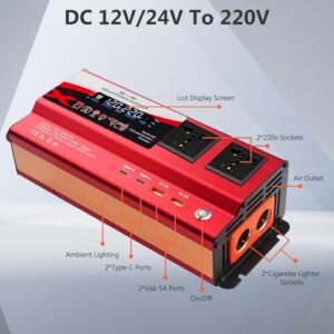 2 Cigarette Lighter and LED Display