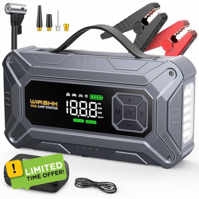 Jump Starter Power Pack with Air Compressor