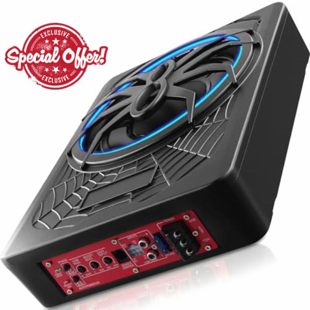 OiLiehu Slim Under Seat Car Subwoofer