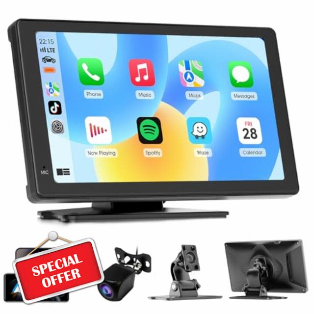 Car Stereo 7 Inch Carplay Screen for Apple & Android Auto