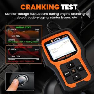 Cranking & Charging System Automotive Alternator Tester for Motorcycle Car Truck RV Boa