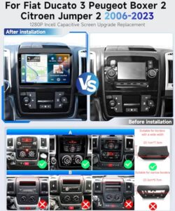 Hodozzy 9" 1280P In-Cell Touchscreen Car Radio with BT 5.0 DSP Wireless Carplay Android Auto GPS WiFi FM/RDS Camera