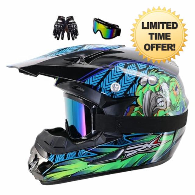 Kids Dirt Bike Motocross Off-Road Street Helmet