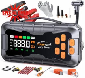 16-in-1 Jump Starter Power Pack with Air Compressor 160PSI