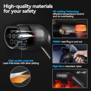 Type 2 Mode 3 Charging Cable for Electric Vehicles EV/PHEV with Carrying Bag