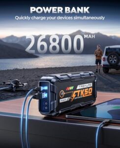 Portable Car Jump Starter Power Bank with Light