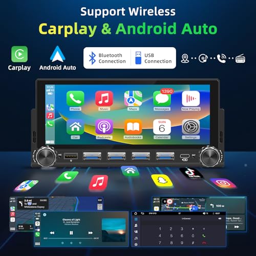 6.86 Inch HD IPS Touchscreen Car Radio with Backup Camera