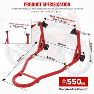 Heavy-Duty Motorcycle Rear Wheel Lift