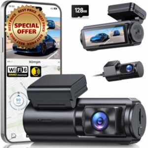 GKU 4K+4K Dash Cam Front and Rear