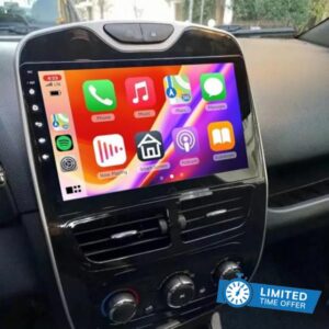 4+64G Android 14 Car Stereo Radio for Renault Clio 4 2012 2013 2014 2015 2016 2017 2018 2019 with Wireless CarPlay Android Auto 10in IPS Touchscreen WiFi GPS Mirror Link Bluetooth FM/RDS