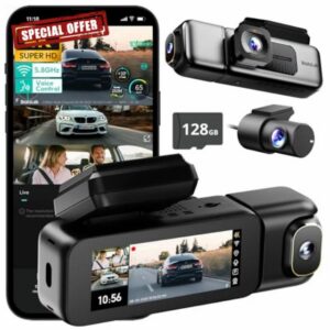 BOTSLAB 3 Channel 4K Dash Cam Front and Rear Inside