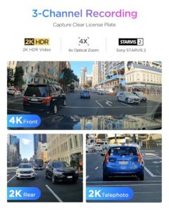 4K Front + 2K Telephoto + 2K Rear