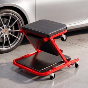 150KG Convertible Padded Rolling Car Creeper with 6 Universal Wheels
