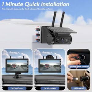 10000mAh Rechargeable Battery Rear View Camera