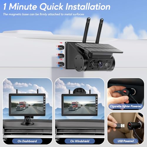 10000mAh Rechargeable Battery Rear View Camera